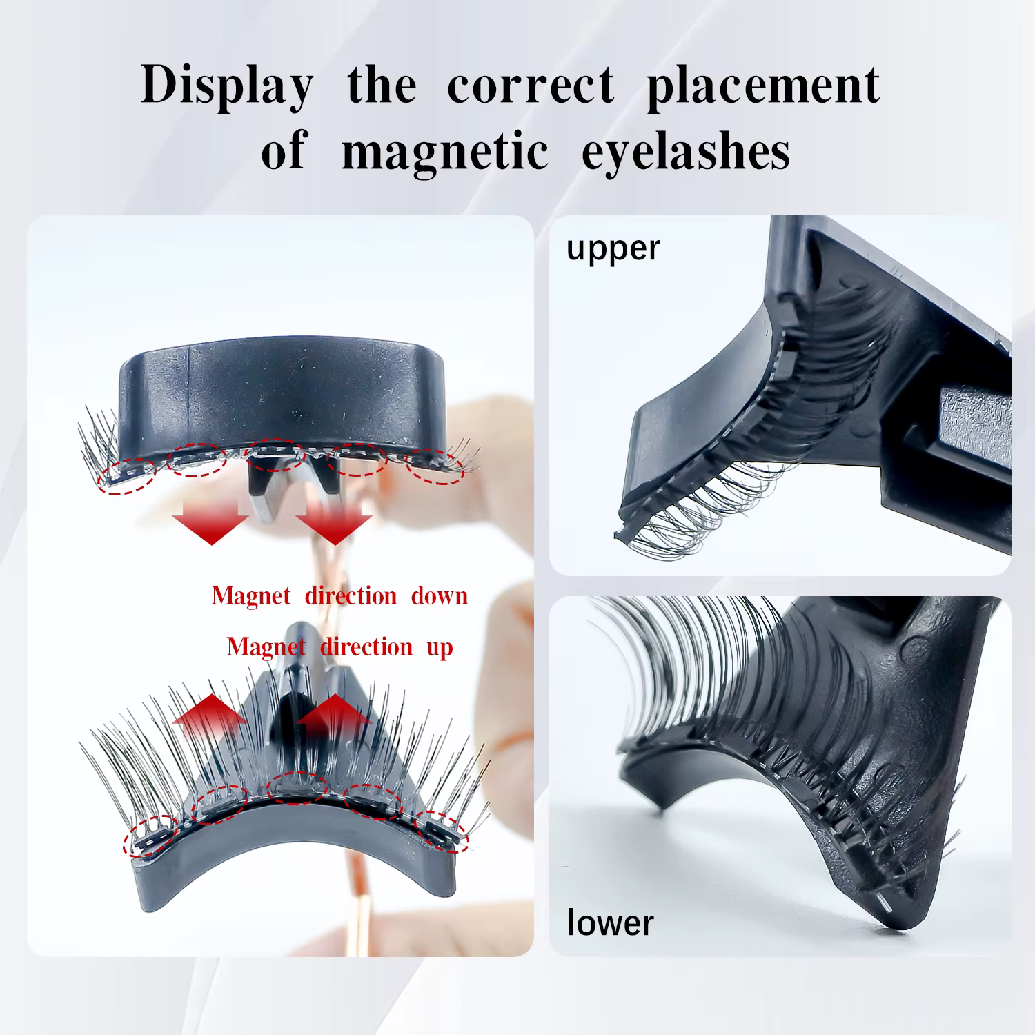 8 pièces cils magnétiques aucune colle nécessaire faux cils magnétiques avec applicateur réutilisabl
