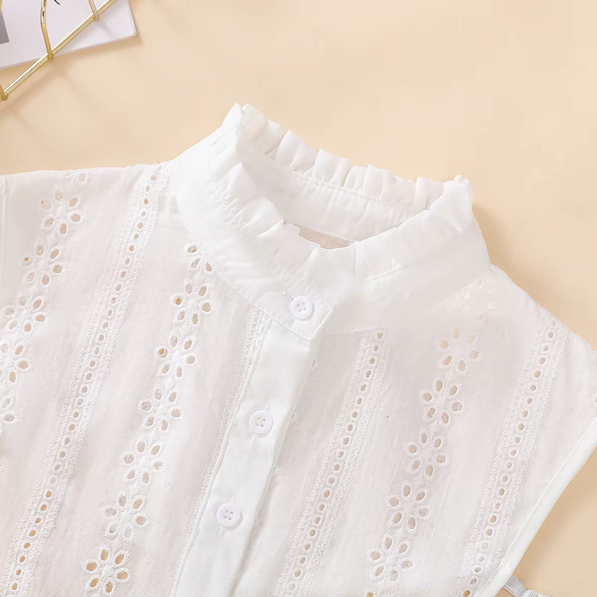 Faux col respirant ajouré pour femmes, col montant à la mode, professionnel décontracté polyvalent, 