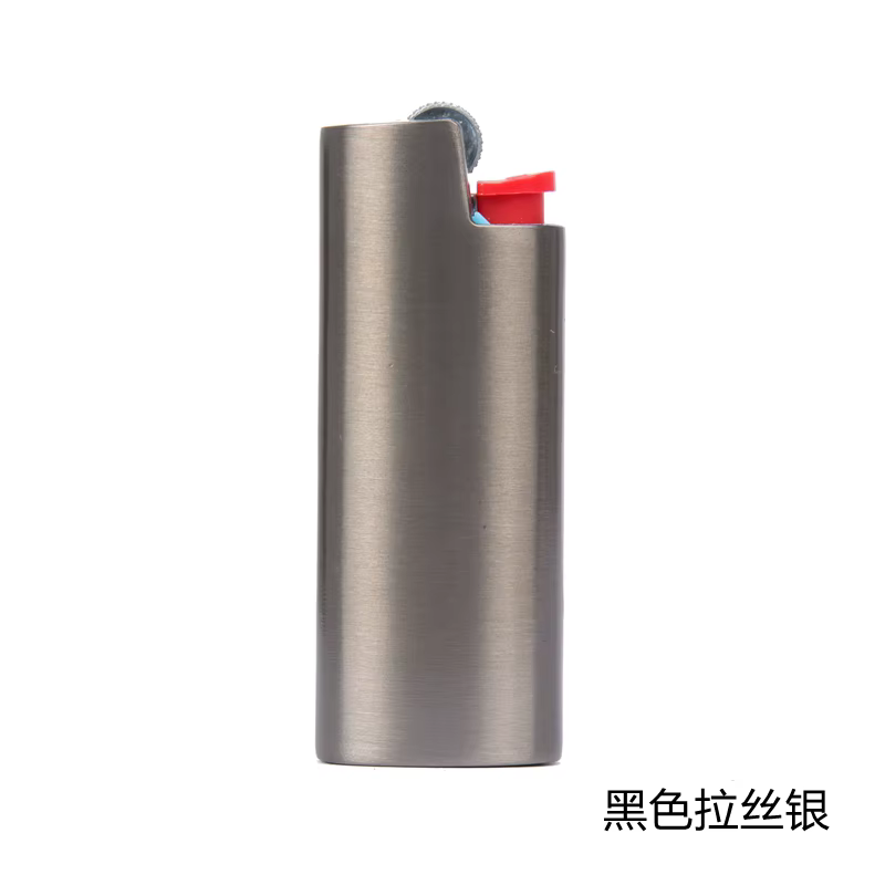 Étui métallique série Dolphin, coque en cuir recouverte pour petit briquet BIC français j5 J25