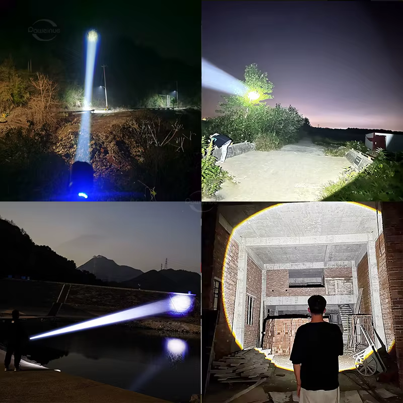 Lampe torche tactique LED Ultra puissante, Rechargeable, éclairage 2000M, haute puissance, lanterne 