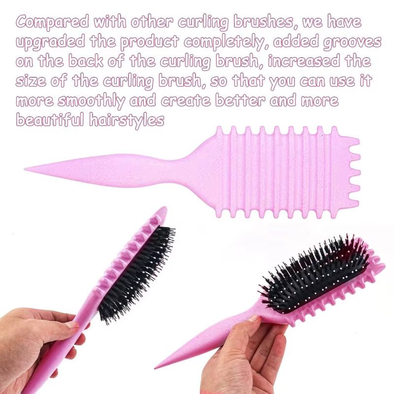 WANMEI – brosse démêlante pour cheveux bouclés, peigne de Massage du cuir chevelu avec boucles de ch