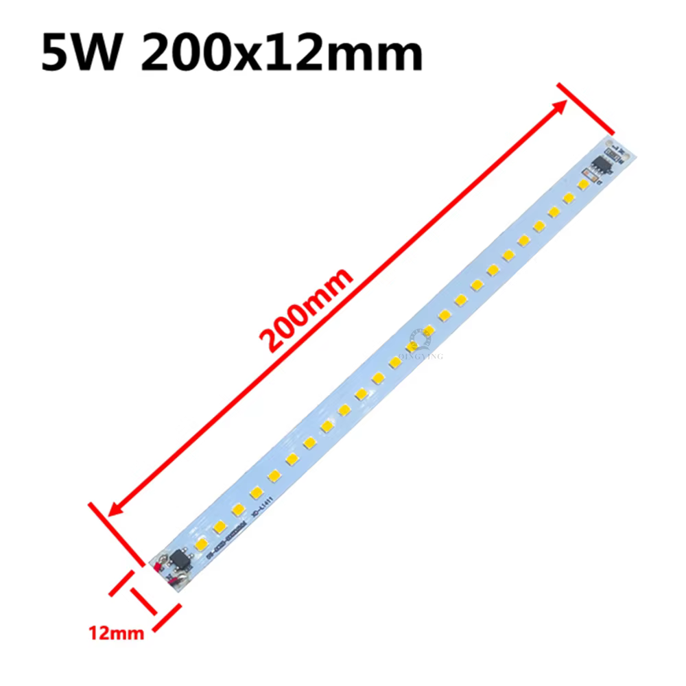 Bande lumineuse LED PCB, AC220V, 10cm, 20cm, 30cm, 40cm, 50cm, 4W-8W, Blanc chaud, Naturel, Froid, S