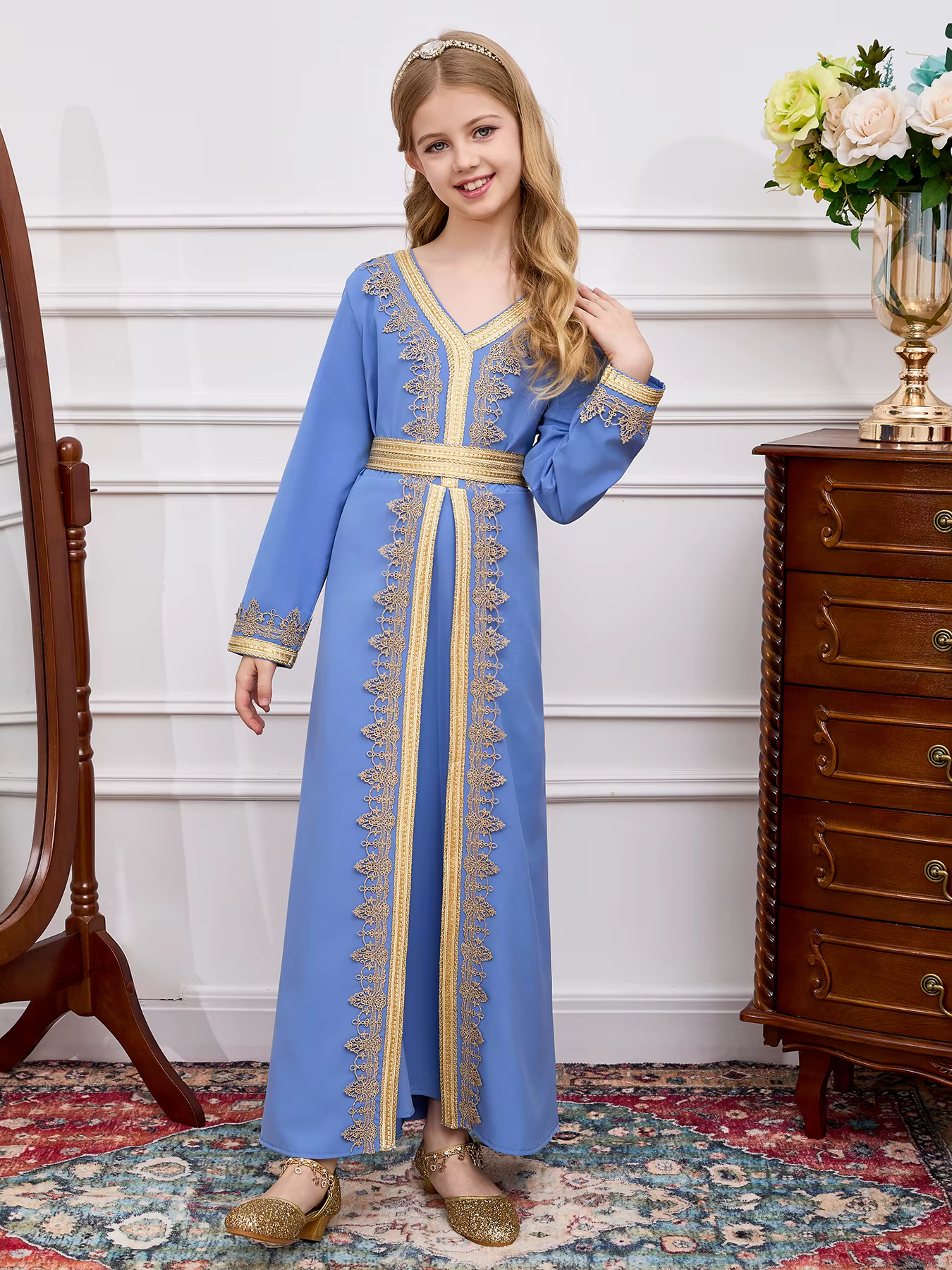 Robe de prière du moyen-orient pour filles, Abaya musulmane à capuche, robes arabes modestes islamiq
