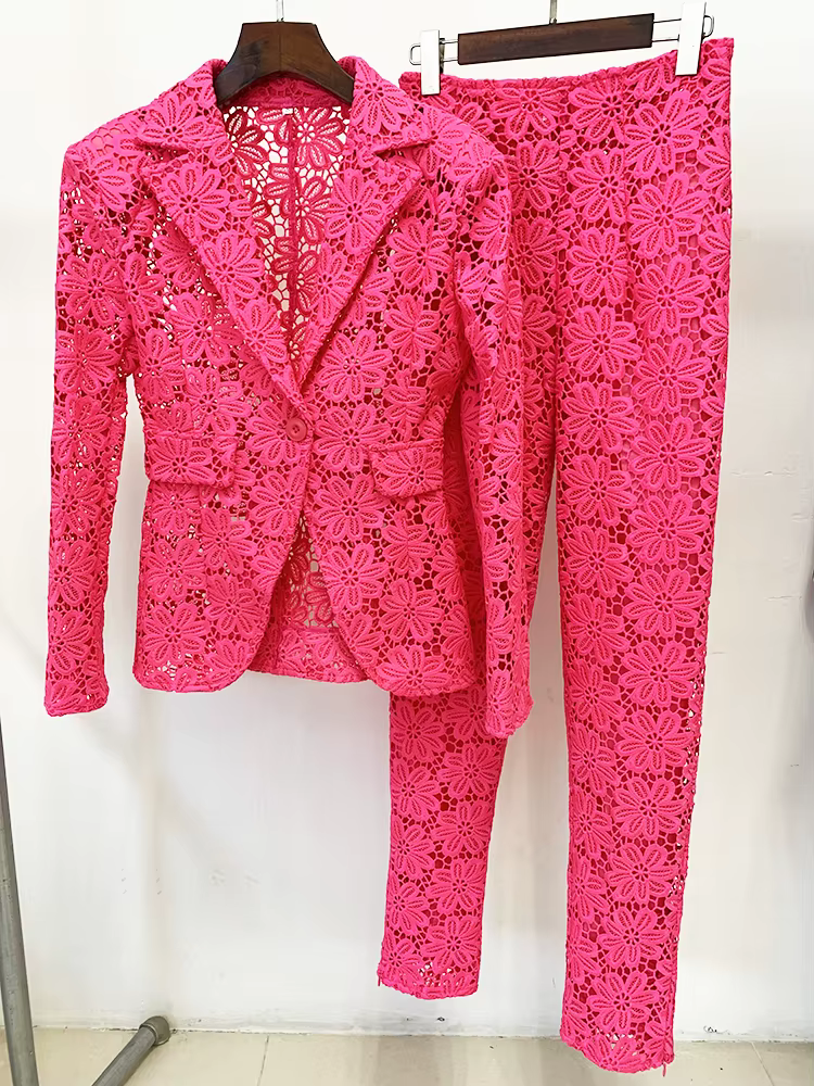 HIGH STREET Nouveauté 2026 Ensemble de costume de mode de défilé de créateur pour femme, Blazer en d