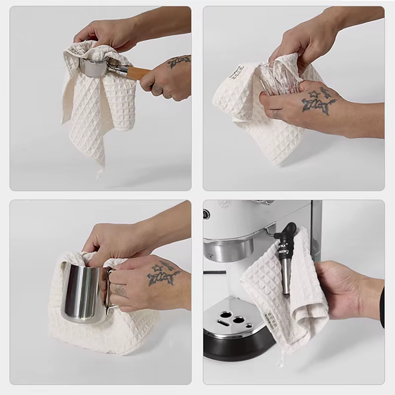 Leeseph – serviettes de nettoyage carrées pour Bar à café, tissu Barista, accessoires de nettoyage p
