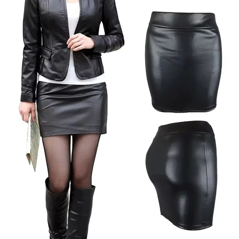 Femmes été Mini jupes taille haute coupe ajustée hanche crayon jupes Vintage moulante jupe Sexy Club