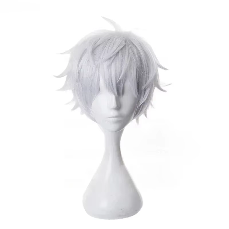 Gojo Satoru Cosplay perruque Anime Jujutsu Kaisen Cosplay Gojo court résistant à la chaleur cheveux 