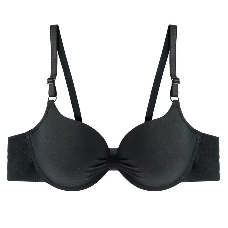 Soutien-gorge froncé en coton pour femmes, Sexy, décolleté en V profond, à armatures, Push Up, Linge