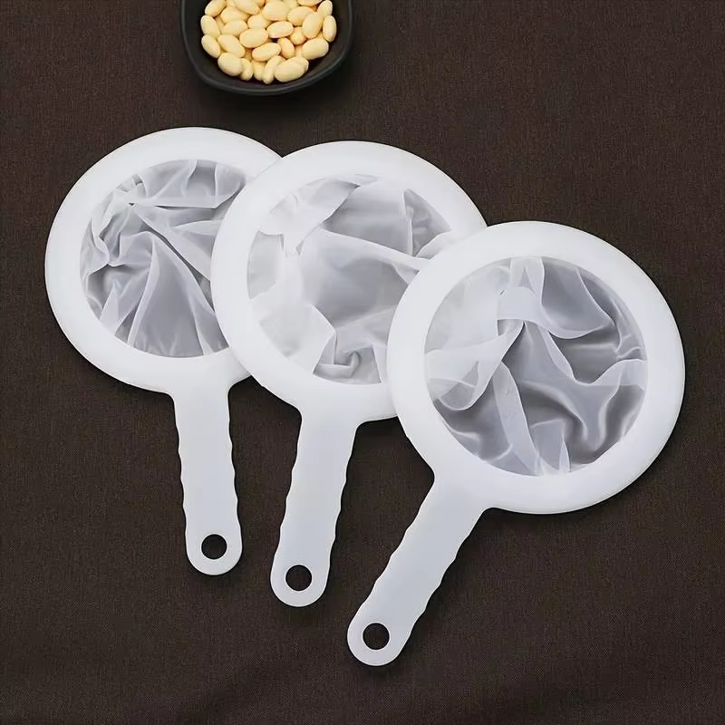 Cuillère à passoire à mailles fines, pour café, lait, soja et yaourt, filtre en Nylon à mailles 100/