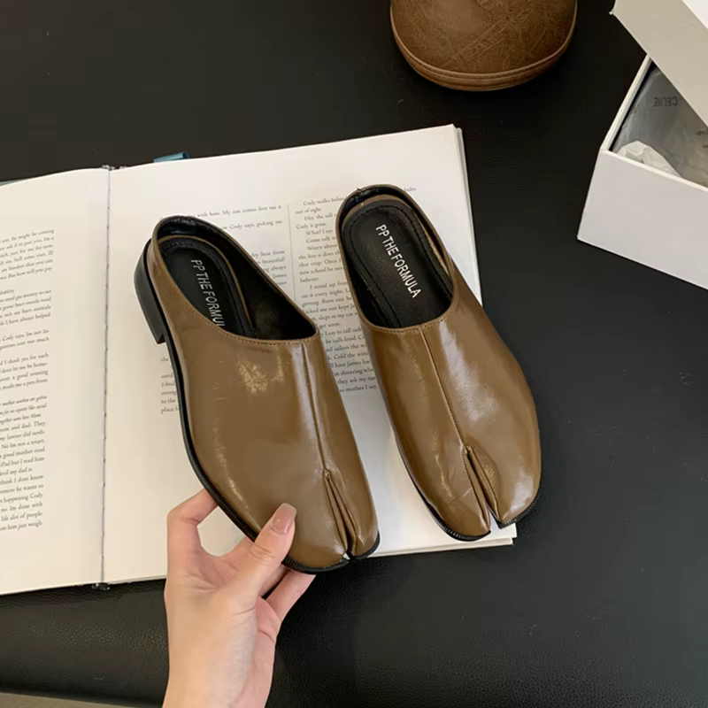 Mules de marque en microcarence douce pour femmes, pantoufles Tabi Ninja, mocassins confortables, mo