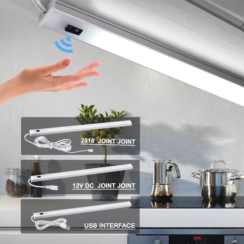 Lumière LED intelligente sous armoire avec capteur de balayage à la main, veilleuse, éclairage de la