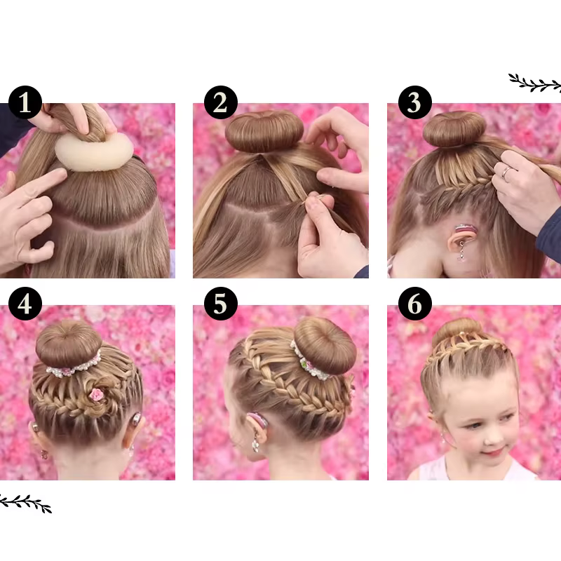 Machine à chignon magique pour femmes, 1 pièce, S M L, noir/marron/ivoire, Donut Bagel, outils pour 