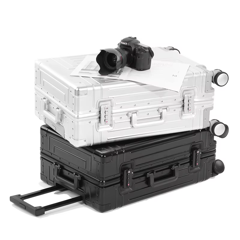 Valise de voyage 20/24/28 pouces 100% alliage d'aluminium-magnésium bagages roulants chariot bagages