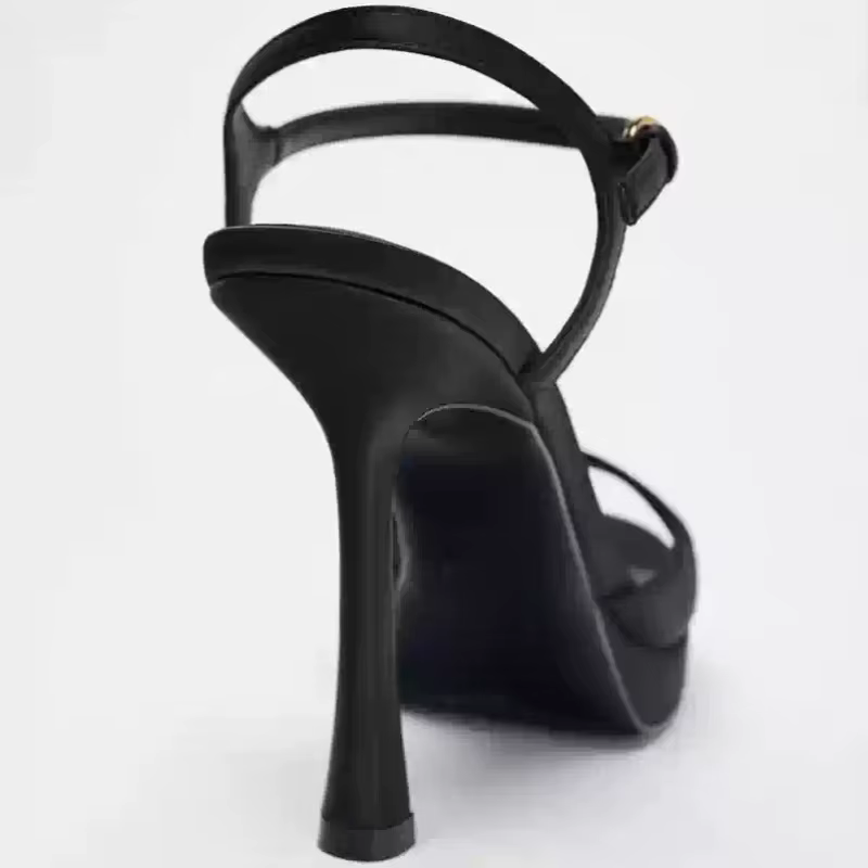 Escarpins à talons épais pour femmes, chaussures à plateforme en Satin, élégantes, couleur unie, con