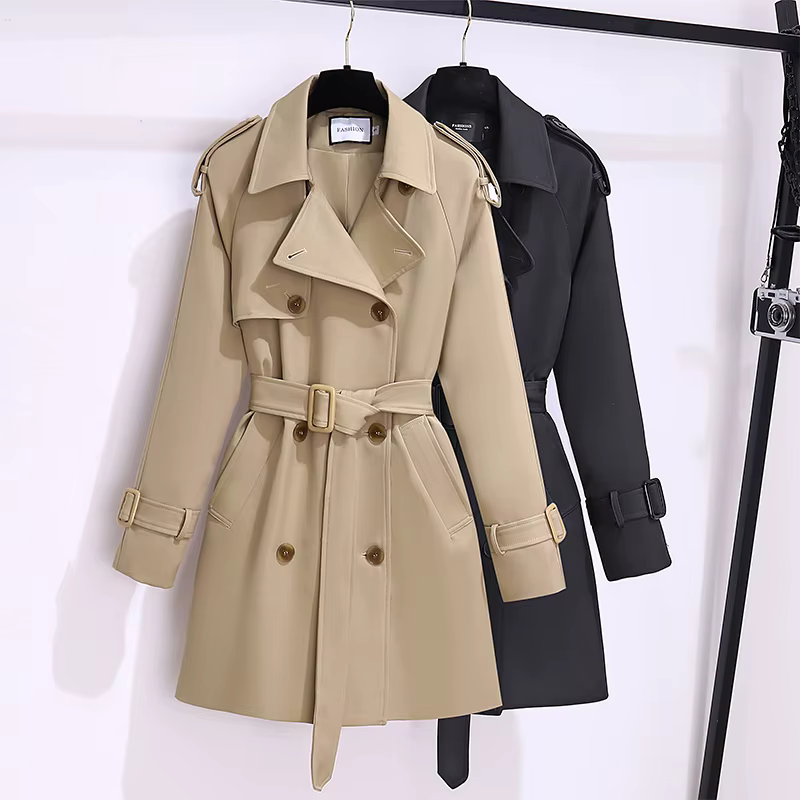 Coupe-vent de Style britannique pour femmes, Streetwear, Trench-coat à Double boutonnage, vestes kak