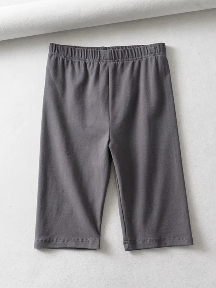 Short de motard en coton pour femmes, sexy, taille haute, élastique, couleur pure, slim, longueur au