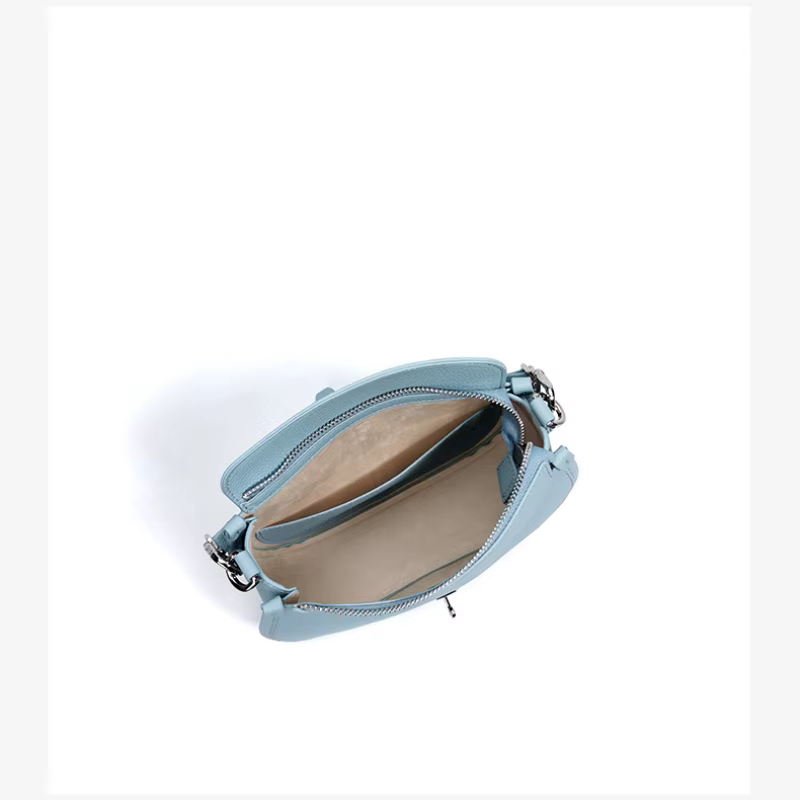 Petit sac à bandoulière de luxe pour femmes, Design de Niche, sac croissant en cuir véritable haut d