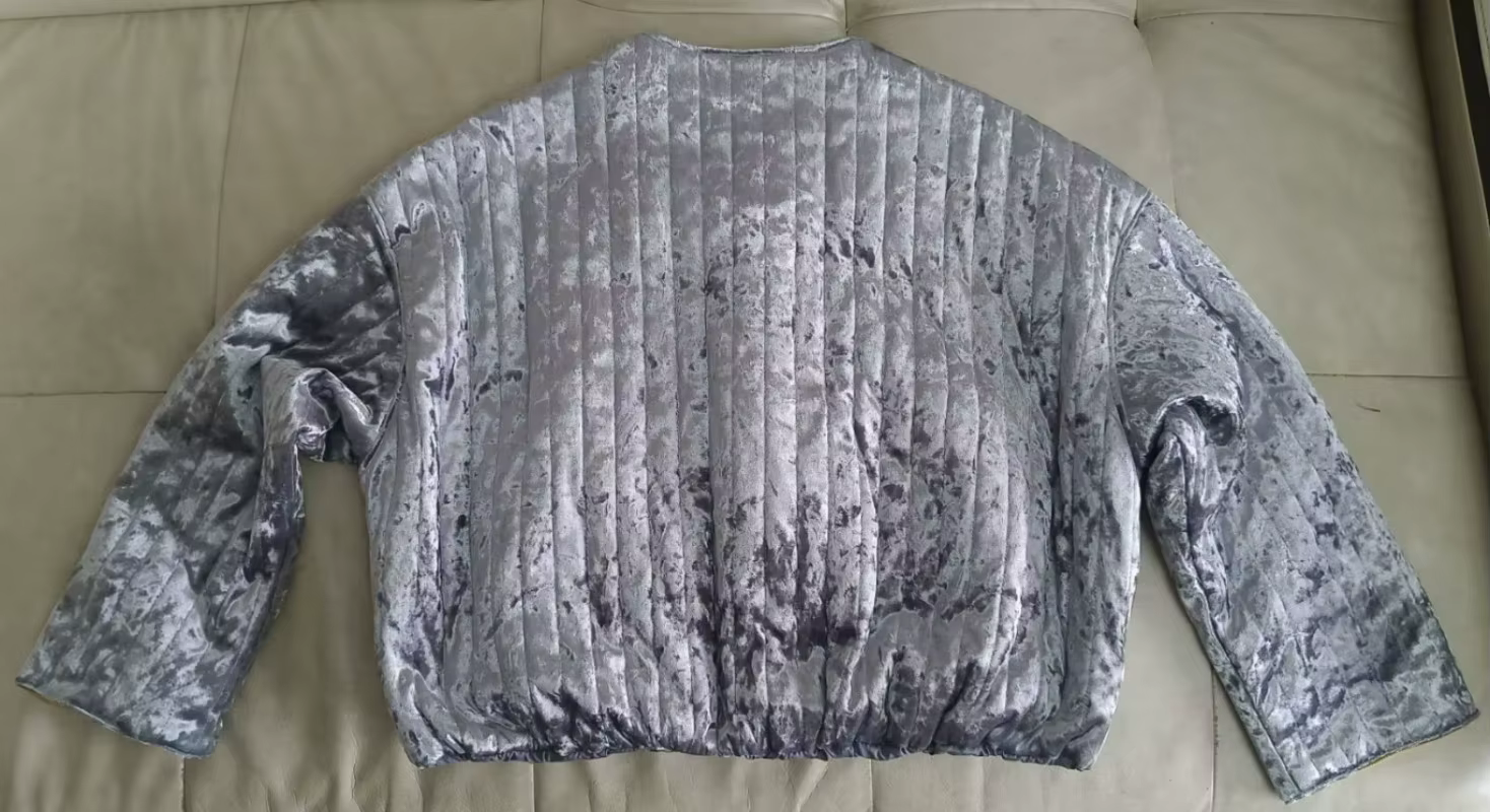 Veste Cardigan gris à fermeture éclair pour femme, manteau épais en coton, haut de gamme, chaud, man