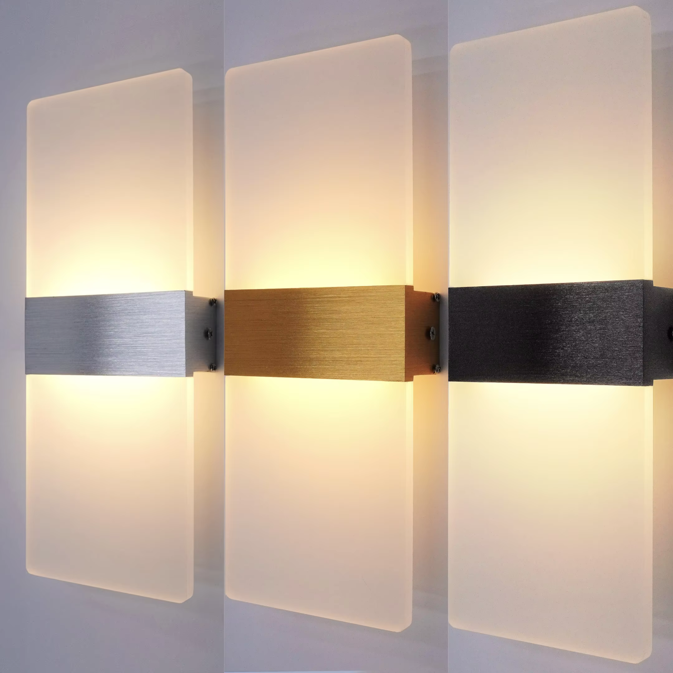 Applique murale minimaliste moderne, applique murale LED intérieure, fil dur en aluminium acrylique,