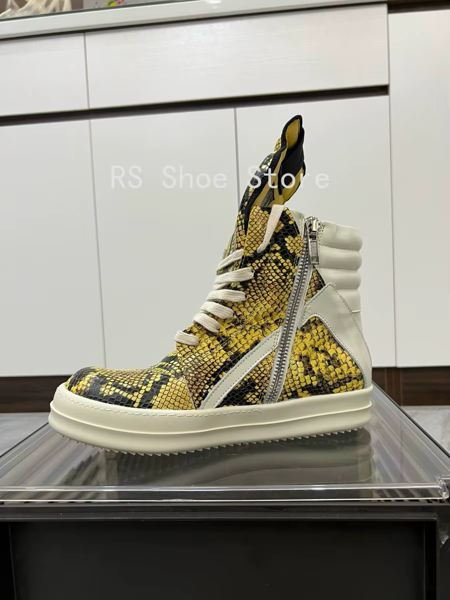 Ro hommes chaussure jaune Boa cuir bottine extérieur bottes haut chaussures décontractées fermeture 