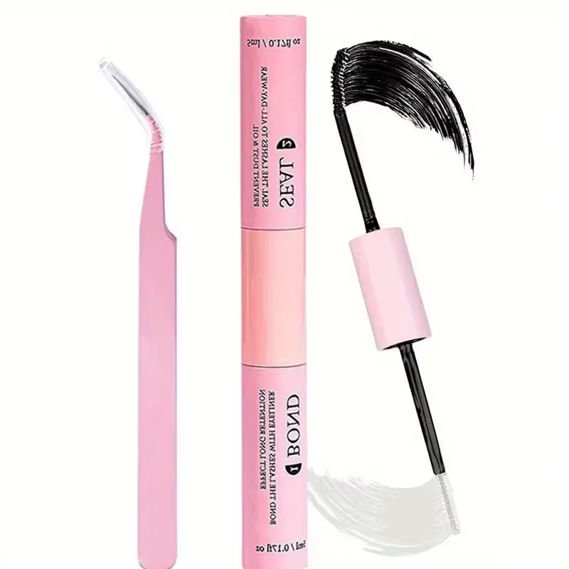 Kit de Faux Cils avec Adhésif et Scellant, Exquis, Noir, Anime, Naturel, ociamique, DIY, Longueur 10