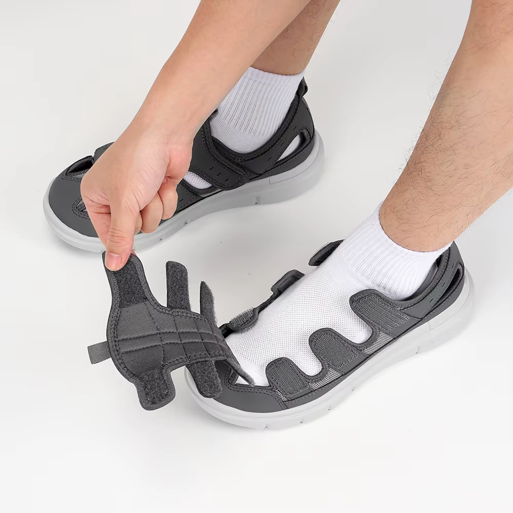 FitVille – sandales élargies pour hommes, chaussures de diabète décontractées, légères pour la fasci