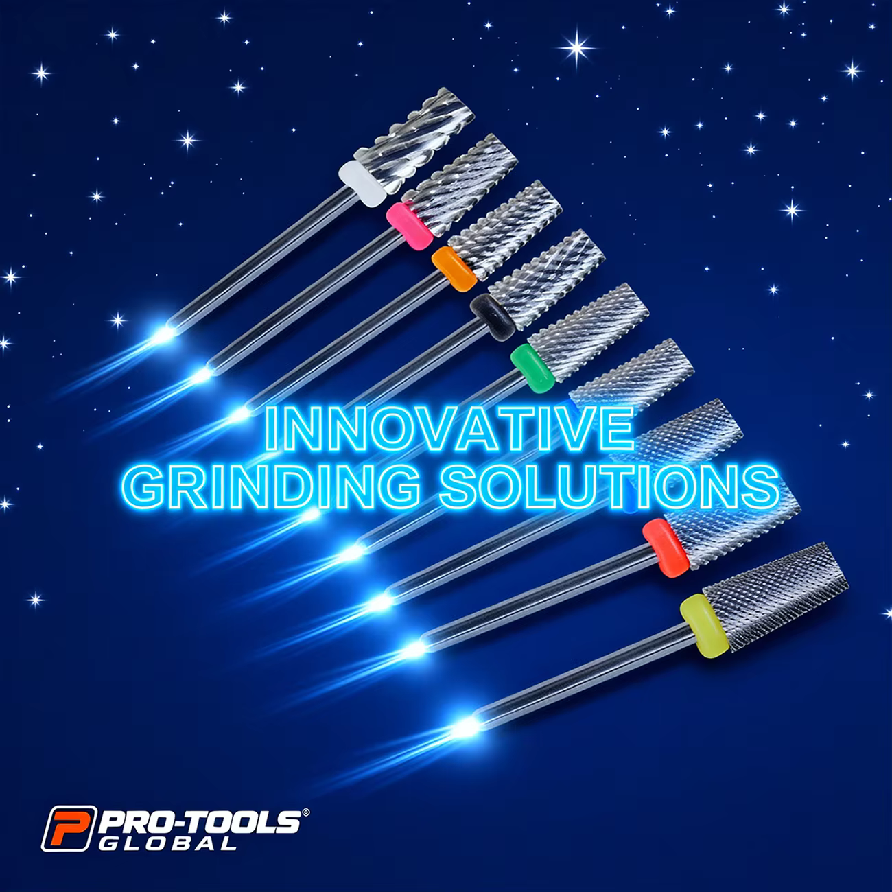 RolinStar 6.6 pointu grand couleur originale trapèze cônico baril acier carbure fraise foret à ongle
