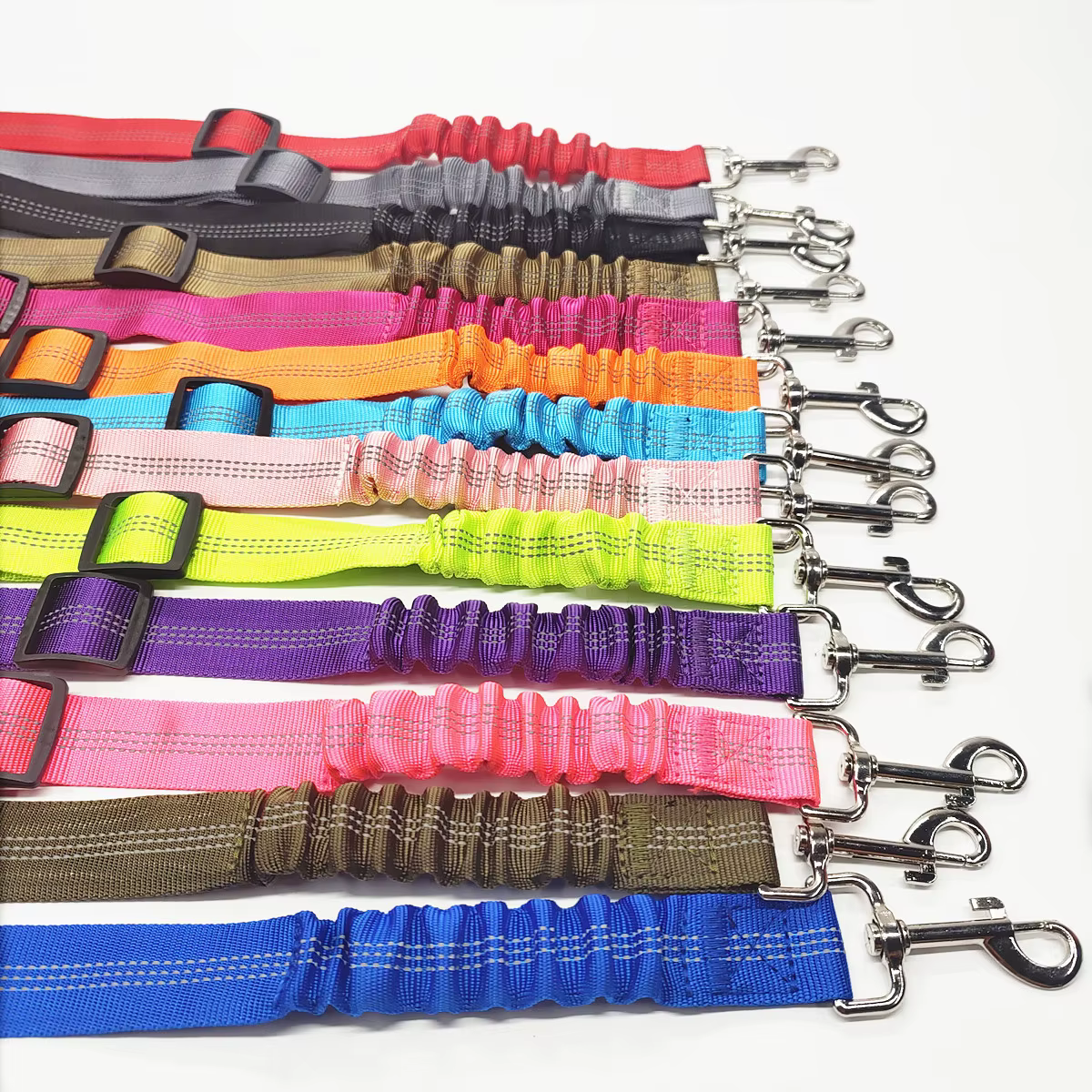 Harnais de ceinture de sécurité de voiture réglable pour chiens, coussin réfléchissant en Nylon, éla
