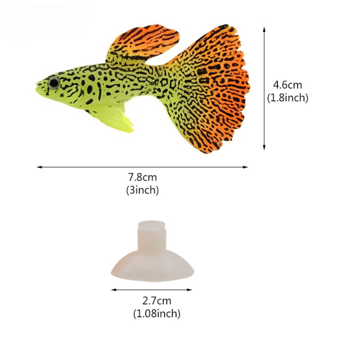 Ornement artificiel lumineux en Silicone pour poissons d'aquarium, brille dans la nuit, effet de nat