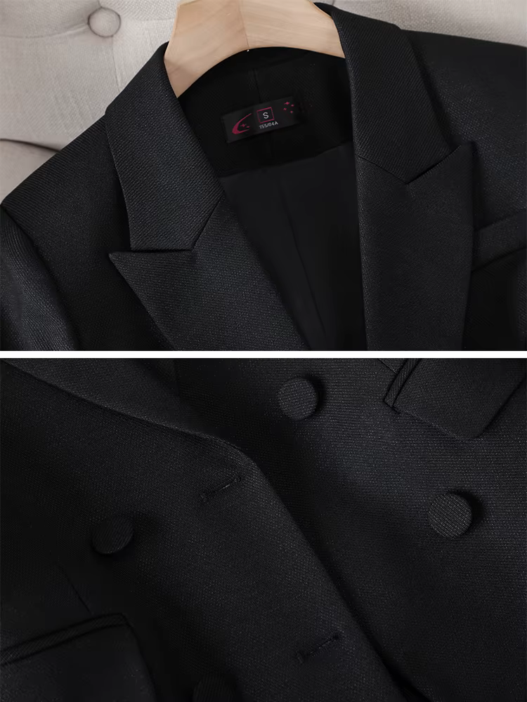 Blazer et pantalon imbibés pour femme, veste à manches longues, surintendant ser, vêtements de trava