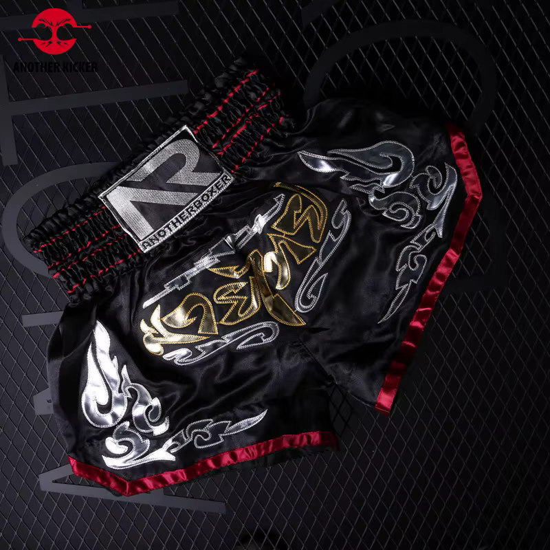 Short de boxe thaïlandais pour hommes, short d'entraînement de compétition Muay Thai pour femmes et 