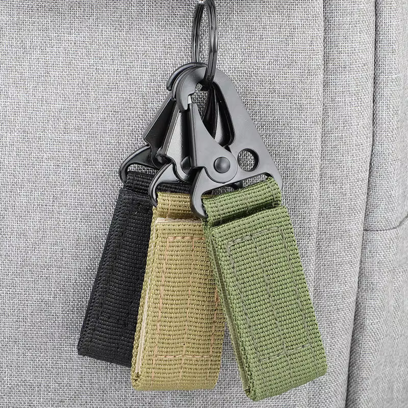 Tactique Multicam aigle bec boucle voyage sac à dos rapide porte-clés porte-clés mousqueton clés ann