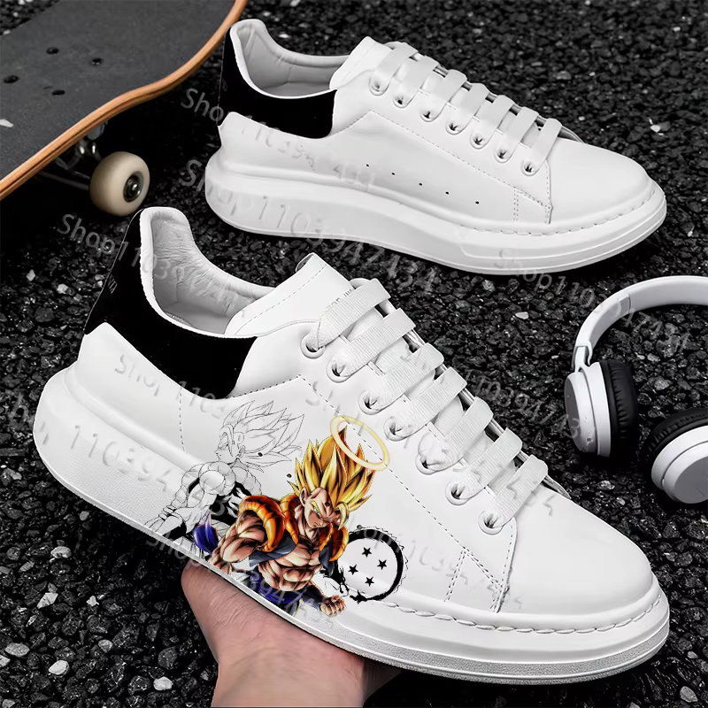 Nouveau modèle de baskets Dragon Ball pour adultes, semelle souple, respirantes, imprimé 3D créatif,