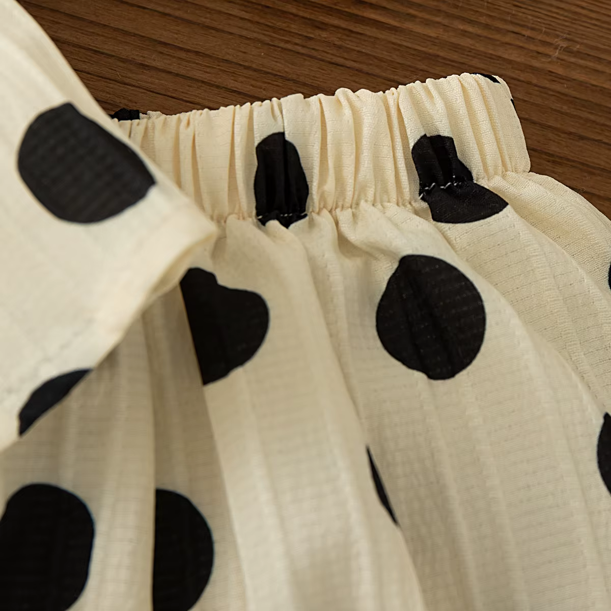 Ensemble 2 pièces pour petites filles, haut et short sans manches avec nœud à pois, Style coréen, te