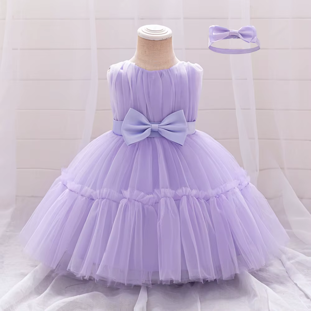 Robes de baptême pour bébés filles, tenue de princesse élégante pour fête de mariage, en Tulle, vête