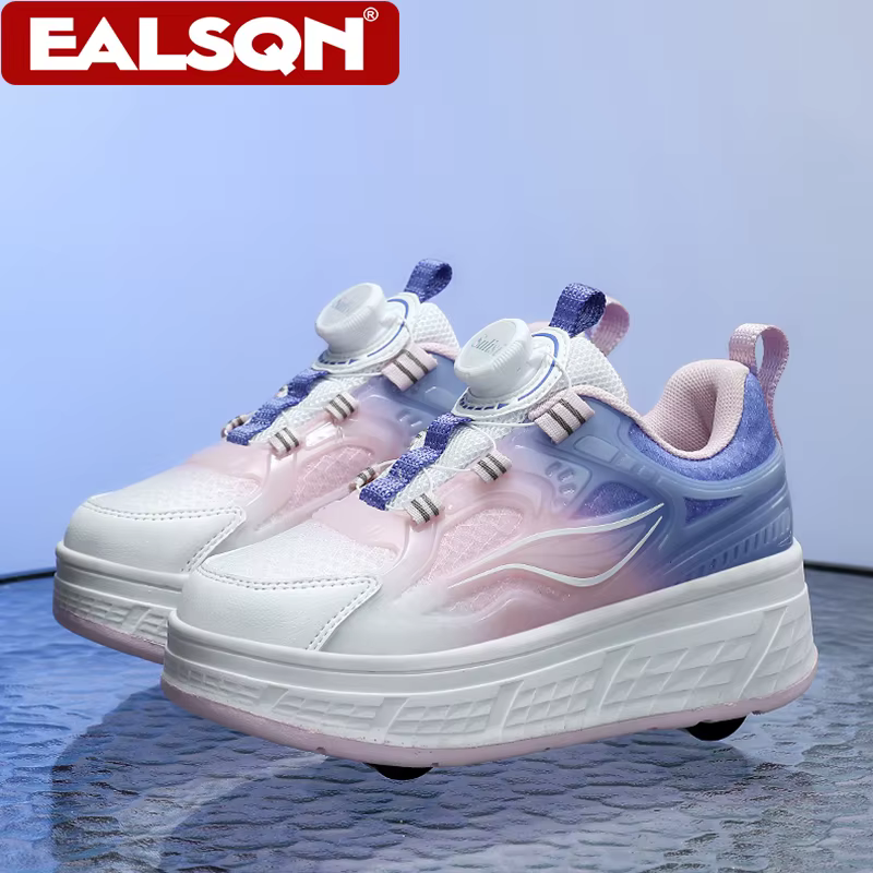 Chaussures de roller respirantes pour enfants, baskets d'été à quatre roues pour garçons et filles, 