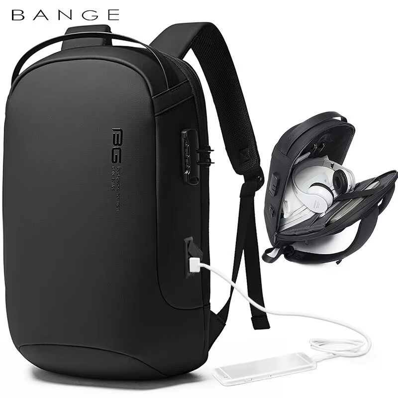 Bange-Sac à dos de voyage étanche pour homme, sacs à dos pour ordinateur portable, sacs d'école masc
