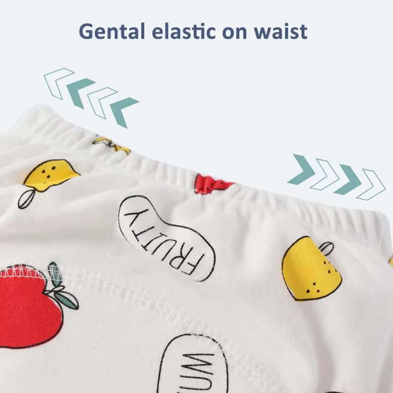 Couches imperméables réutilisables en coton doux pour bébé, shorts de pipi, pantalons d'entraînement
