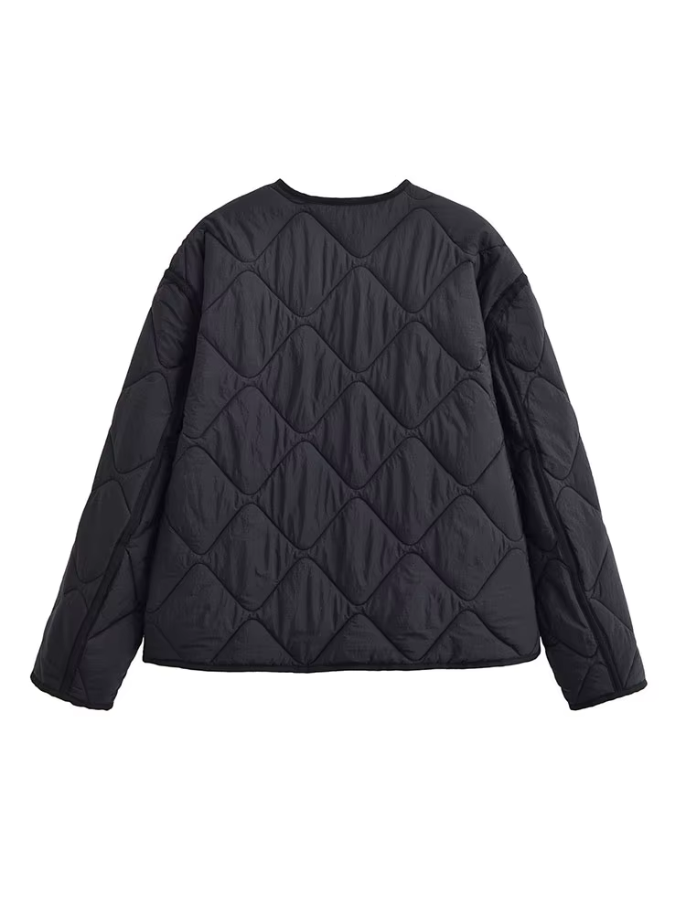 Nlzgmsj automne hiver femmes solide simple boutonnage col rond veste mode à manches longues manteau 