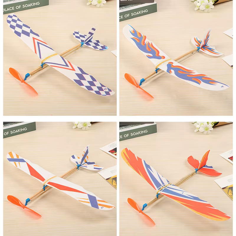 5/10 pièces élastique alimenté avion modèle planeur avions bombardier avion fête d'anniversaire fave