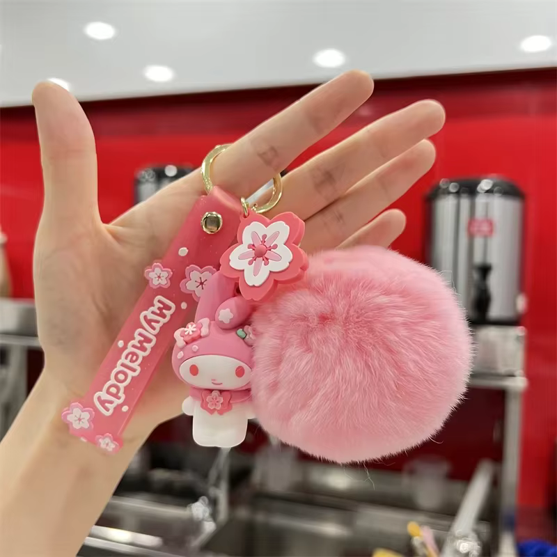 Sanrio Hello Kitty sac pendentif porte-clés dessin animé Kuromi cannelle mélodie peluche poupée sac 
