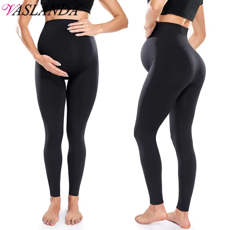 Leggings de maternité sur le ventre, pantalons de grossesse, collants de soutien du ventre taille ha