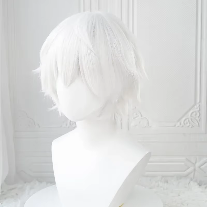 Anime Oke eki Ken Cosplay Perruques, Perruques Courtes, Patch pour les Yeux, Degré de Chaleur, Cheve