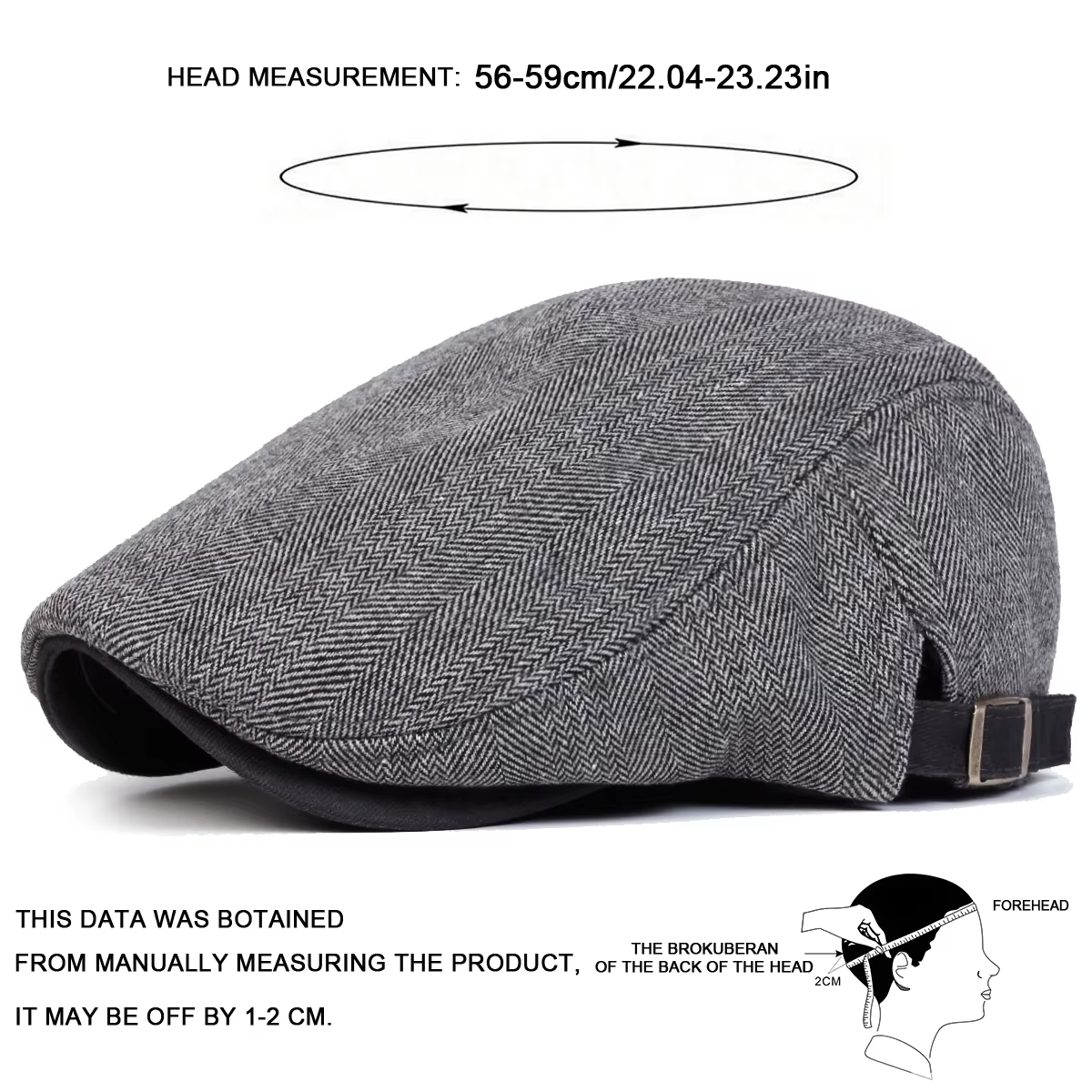 Casquettes de journal rétro à grille à chevrons pour hommes, chapeaux de peintre britannique, casque