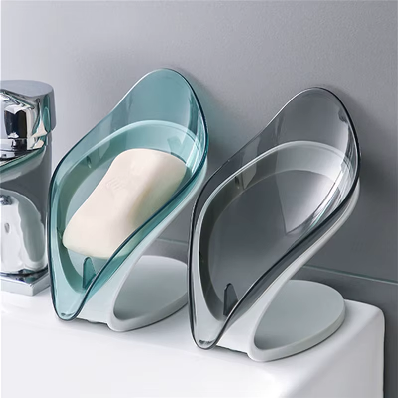 Boîte à savon à ventouse pour salle de bain, douche, porte-savon avec vidange, Portable en forme de 