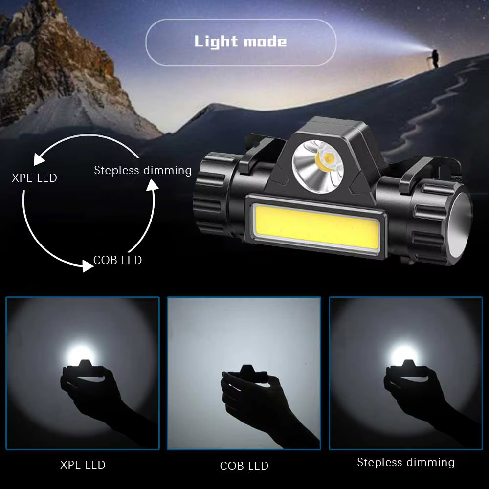 LED blanc Portable lumière Bracelet sangle nuit cyclisme course pêche lampe Bracelet USB lampe de po