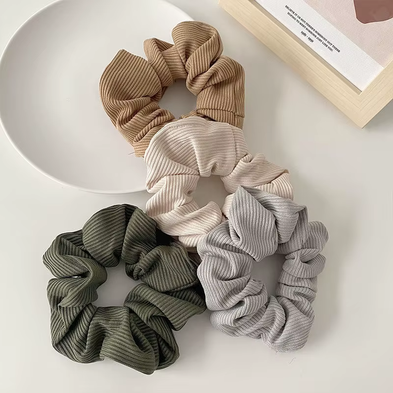 Ensemble de chouchou en microfibre pour femmes et filles, 6 pièces/paquet, tissu tricoté, Lot de cho