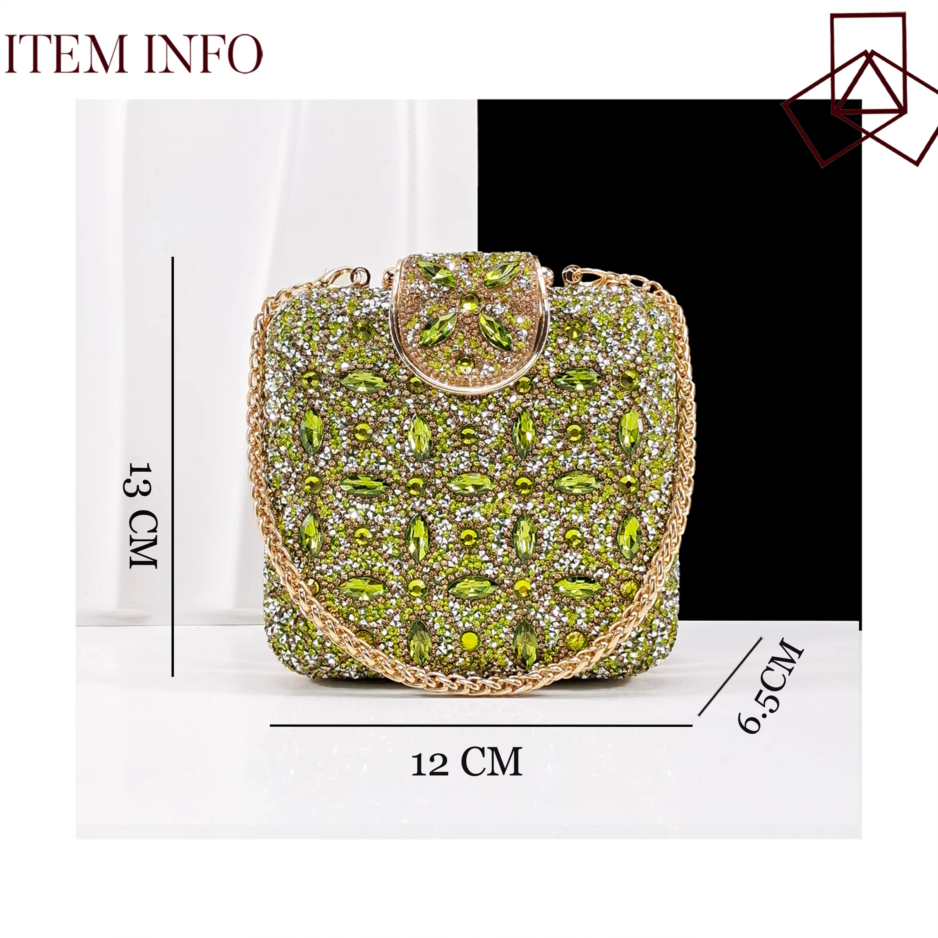 Ensemble de talons hauts et de sacs brodés pour femmes, Style Mature élégant, couleur Olive, bout po