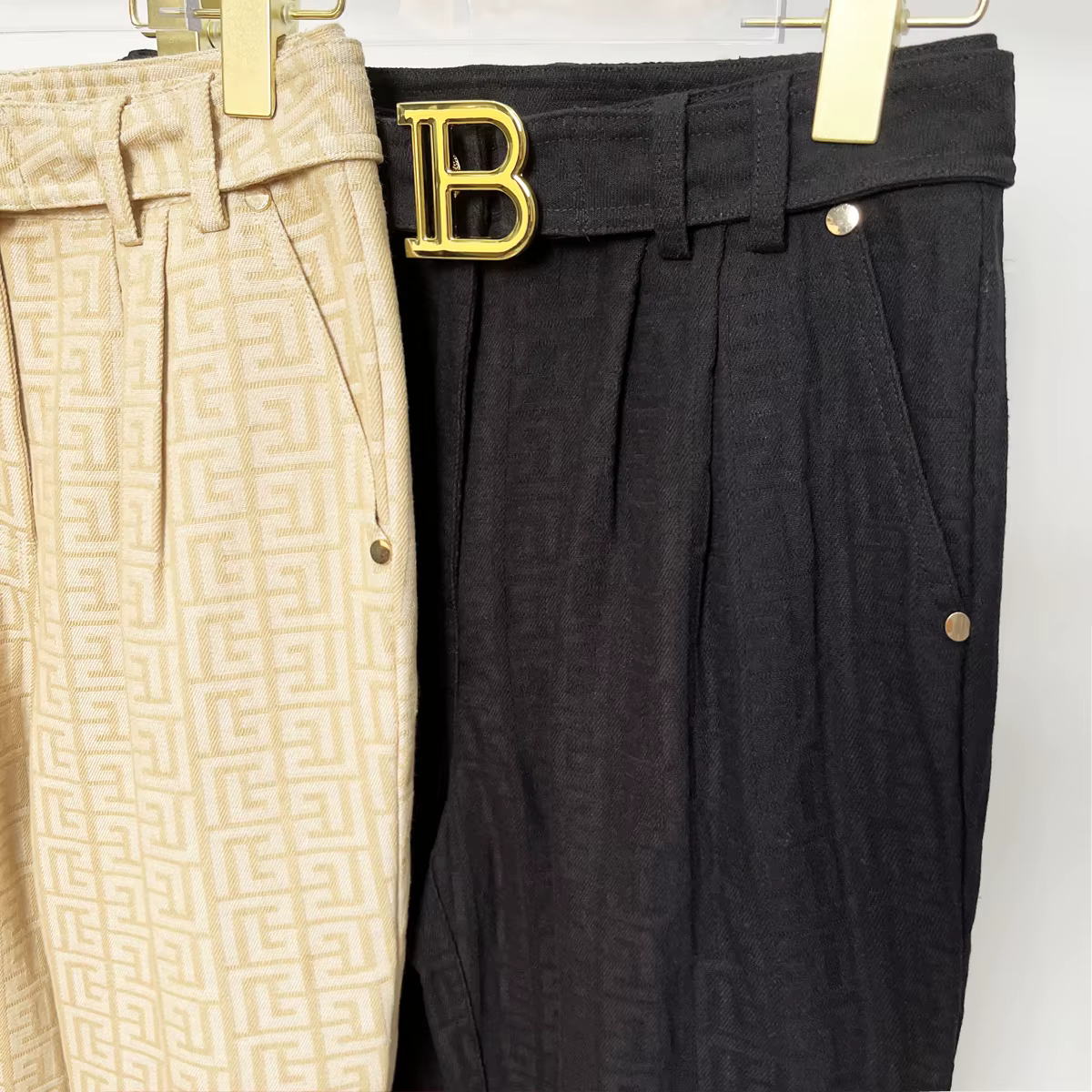 S-3XL printemps et automne nouveau tissu Jacquard de haute qualité avancé tout-assorti pantalon déco