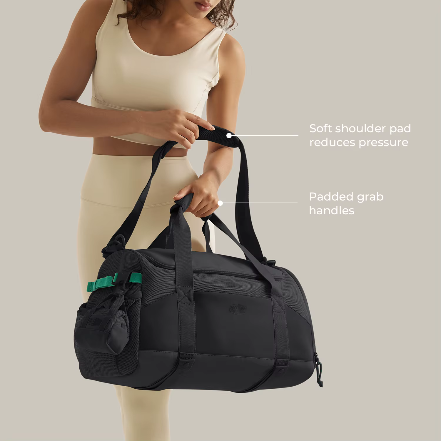 BAGSMART Sac de voyage de grande capacité, sac de sport léger avec compartiment à chaussures, poche 